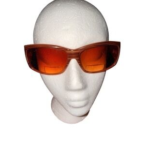 Joan Collins 9979 Brown Oak Rectangular Bifocal Sunglasses Gold Wave Accent 59mm